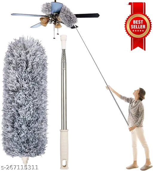 Microfiber Feather Duster | Bendable & Extendable Fan Cleaning Tool🧹
