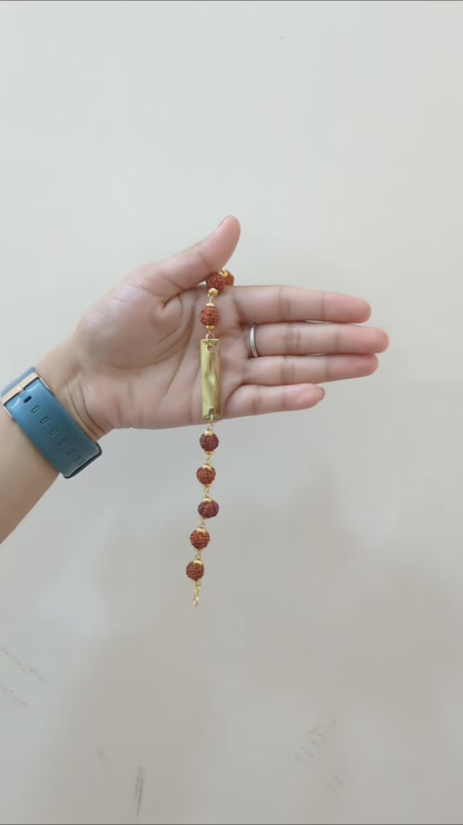 Personalised Rudraksha Rakhi | Customisable Rakhi