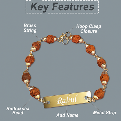 Personalised Rudraksha Rakhi | Customisable Rakhi